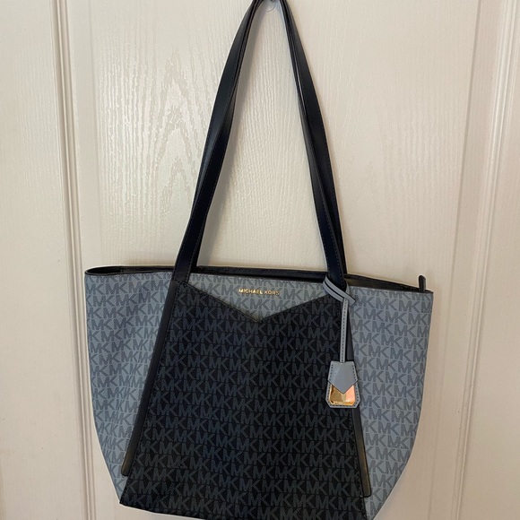 MICHAEL Michael Kors Handbags - SOLD EUC  MK Michael Kors Signature Two-Tone Totebag